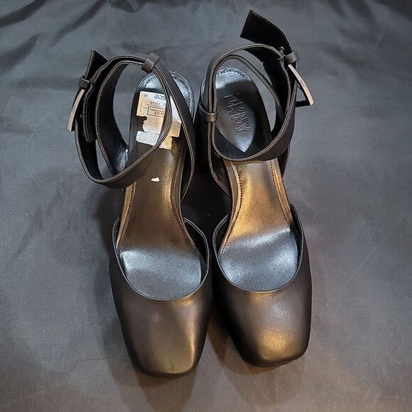 BRAND NEW DKNY BARRA LEATHER PLATFORM ANKLE WRAP PUMPS - Picture 2 of 12